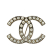 Chanel B Chanel Silver Brass Metal CC Faux Pearl Brooch France