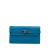 Hermès AB Hermès Blue Calf Leather Epsom Kelly Longue Wallet France