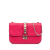 Valentino B Valentino Red Calf Leather Small Rockstud Glam Lock Shoulder Bag Italy