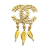 Chanel AB Chanel Gold Gold Plated Metal CC Brooch France