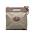 Gucci B Gucci Brown Beige Coated Canvas Fabric GG Supreme Neo Vintage Soft Tote Italy