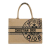 Christian Dior AB Dior Brown Beige Canvas Fabric Medium Jute Book Tote Italy