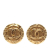 Chanel AB Chanel Gold Gold Plated Metal CC Clip On Earrings Italy