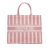 Christian Dior AB Dior Pink Canvas Fabric Large Striped Book Tote Italy