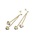 Louis Vuitton B Louis Vuitton Gold Gold Plated Metal Crystal Gamble Drop Earrings Italy