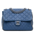 Chanel B Chanel Blue Lambskin Leather Leather Maxi Washed Lambskin Chain Around Flap Italy