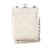 Chanel AB Chanel White Ivory Lambskin Leather Leather CC Quilted Lambskin Evening Clutch Italy