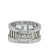 Tiffany & Co B Tiffany Silver White Gold Metal Atlas Diamond Ring Italy