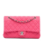 Chanel AB Chanel Pink Cotton Fabric Medium Classic Jersey Double Flap France