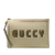 Gucci B Gucci White Calf Leather Guccy Sega Clutch Italy