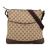 Gucci AB Gucci Brown Beige Canvas Fabric GG Crossbody Bag Italy