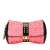 Louis Vuitton B Louis Vuitton Pink with Black Satin Fabric Monogram Coquette Pochette Italy