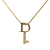 Christian Dior B Dior Gold Gold Plated Metal Key Pendant Necklace France