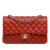 Chanel B Chanel Red Lambskin Leather Leather Medium Classic Lambskin Double Flap France