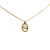 Christian Dior B Dior Gold Gold Plated Metal CD Necklace France