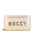 Gucci B Gucci White Calf Leather Guccy Sega Zip Around Long Wallet Italy