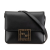 Fendi B Fendi Black Calf Leather Crystal Fab Crossbody Italy