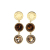 Louis Vuitton AB Louis Vuitton Gold Gold Plated Metal Crystal Over the Rainbow Drop Push Back Earrings France