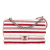 Chanel B Chanel Red Cotton Fabric Maxi Stripe Jersey Felt and Rope Flap Italy