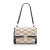 Louis Vuitton B Louis Vuitton Brown Beige with Black Lambskin Leather Leather Malletage Pochette Flap Bag Italy