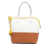 Hermès AB Hermès White with Brown Calf Leather Evercolor and Swift Transat Sailor Bag France