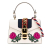 Gucci AB Gucci White Calf Leather Mini Embroidered Sylvie Satchel Italy