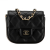 Chanel AB Chanel Black Lambskin Leather Leather CC Quilted Lambskin Flap Card Holder On Chain Italy