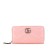 Gucci AB Gucci Pink Calf Leather GG Marmont Matelasse Zip Around Wallet Italy