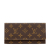 Louis Vuitton AB Louis Vuitton Brown Monogram Canvas Canvas Monogram Porte Yen 3 Cartes Long Wallet France