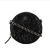 Chanel AB Chanel Black Goatskin Leather Camellia Round Clutch with Chain Italy