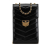 Chanel B Chanel Black Calf Leather skin CC Chevron Medal Envelope Vertical Clutch With Chain Italy