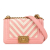 Chanel AB Chanel Pink Canvas Fabric Small Braided Chevron Boy Flap Italy