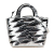 Balenciaga AB Balenciaga Silver Patent Leather Leather Small Embossed Patent Neo Basket Satchel Italy