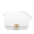 Chanel AB Chanel White Calf Leather CC Quilted Caviar Flap Crossbody Italy