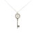 Tiffany & Co Tiffany Silver Sterling Silver Diamond Blossom Key Pendant Necklace United States