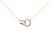 Tiffany & Co B Tiffany Gold 18K Yellow Gold Metal Atlas X Closed Interlocking Pendant Necklace Spain