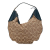 Gucci AB Gucci Brown Beige Canvas Fabric Horsebit Glam Hobo Italy