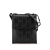 Gucci AB Gucci Black Calf Leather GG Embossed Flap Crossbody Italy