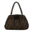 Fendi B Fendi Brown Canvas Fabric Small Zucca Mia Chain Tote Italy