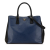 Prada B Prada Blue with Black Saffiano Leather Medium Lux Bicolor Galleria Satchel Italy