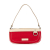 Burberry B Burberry Red with Brown Light Beige Calf Leather Canvas Shoulder Bag United Kingdom