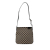 Gucci B Gucci Brown Beige with Black Canvas Fabric GG Shoulder Bag Italy