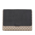 Gucci AB Gucci Brown with Black Canvas Fabric Large GG Supreme Clutch Italy