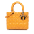 Christian Dior AB Dior Yellow Mustard Lambskin Leather Leather Medium Lambskin Cannage Lady Dior Italy