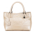 Loewe B LOEWE Brown Light Beige Calf Leather Metallic skin Fusta 28 Tote Spain