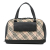 Burberry B Burberry Brown Beige with Black Canvas Fabric Nova Check Handbag United Kingdom