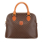 Celine B Celine Brown Coated Canvas Fabric Macadam Handbag Italy