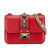 Valentino B Valentino Red Calf Leather Mini Rockstud Glam Lock Crossbody Italy