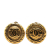 Chanel B Chanel Gold Gold Plated Metal CC Clip On Earrings France