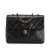 Chanel B Chanel Black Lambskin Leather Leather CC Quilted Lambskin Chain Flap France